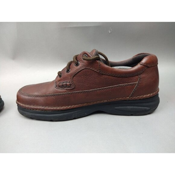 Nunn Bush Mens Cameron Comfort Gel Leather Brown Walking Shoes 10.5 Oxfords - Picture 11 of 12